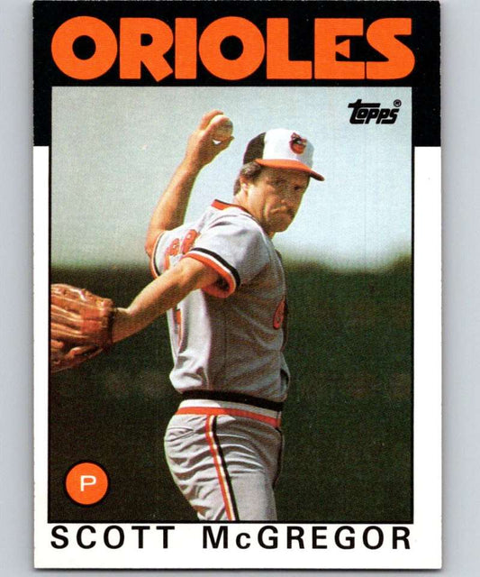 1986 Topps #110 Scott McGregor Orioles MLB Baseball Image 1