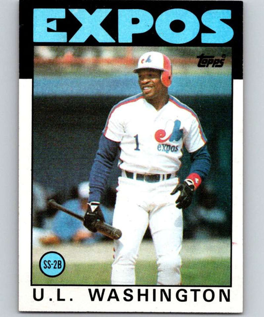 1986 Topps #113 U.L. Washington Expos MLB Baseball Image 1