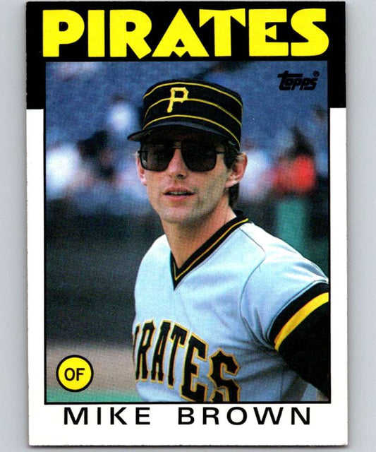 1986 Topps #114 Mike Brown Pirates MLB Baseball Image 1