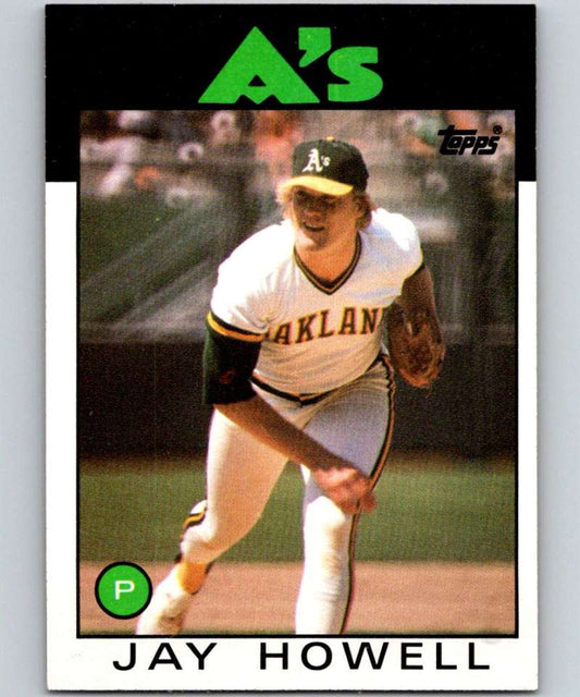 1986 Topps #115 Jay Howell Athletics MLB Baseball Image 1