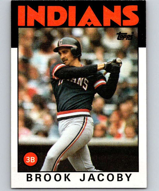 1986 Topps #116 Brook Jacoby Indians MLB Baseball Image 1