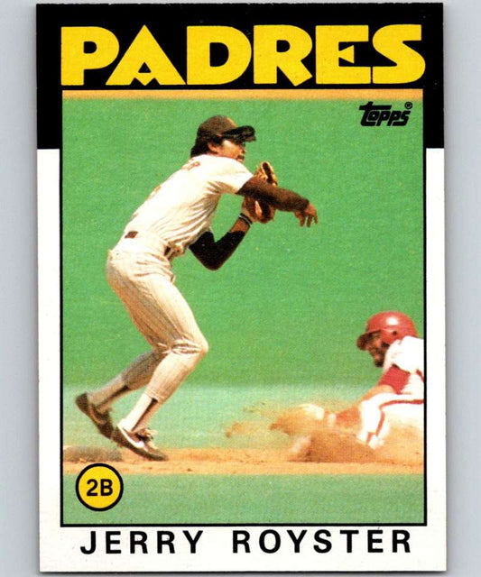 1986 Topps #118 Jerry Royster Padres MLB Baseball Image 1