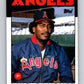 1986 Topps #124 Luis Sanchez Angels MLB Baseball Image 1