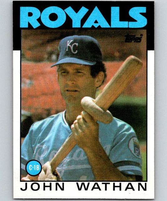 1986 Topps #128 John Wathan Royals MLB Baseball Image 1