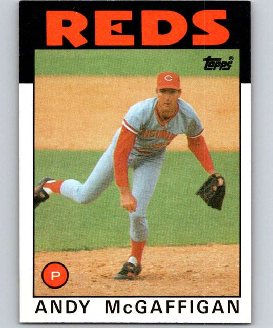 1986 Topps #133 Andy McGaffigan Reds MLB Baseball Image 1