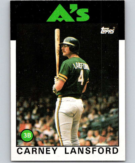 1986 Topps #134 Carney Lansford Athletics MLB Baseball