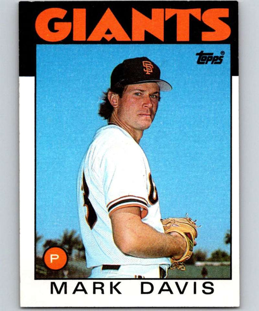 1986 Topps #138 Mark Davis Giants MLB Baseball Image 1