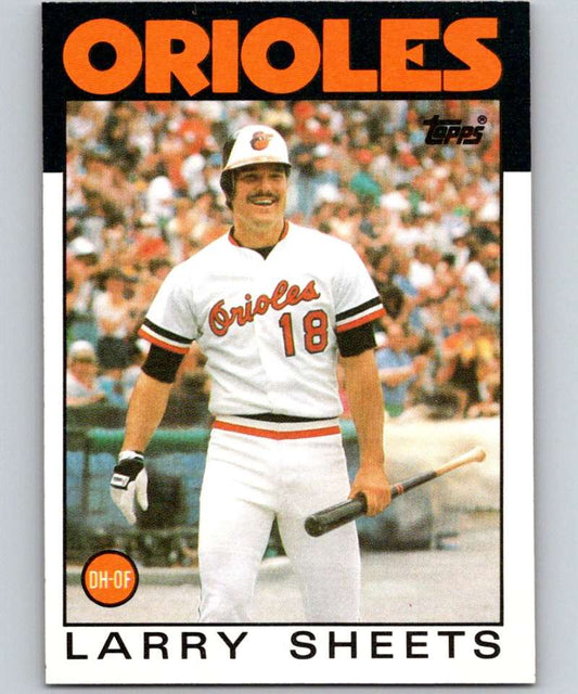 1986 Topps #147 Larry Sheets Orioles MLB Baseball Image 1