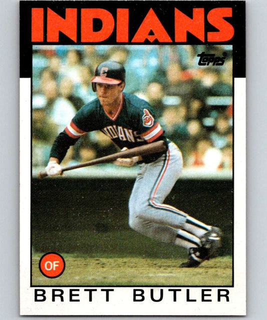 1986 Topps #149 Brett Butler Indians MLB Baseball Image 1