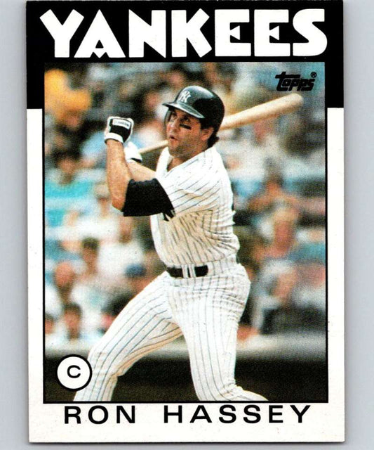 1986 Topps #157 Ron Hassey Yankees MLB Baseball Image 1