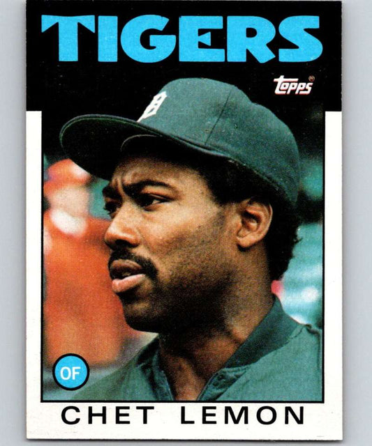 1986 Topps #160 Chet Lemon Tigers MLB Baseball Image 1