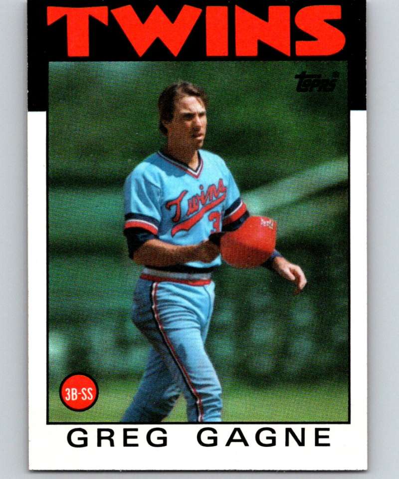 1986 Topps #162 Greg Gagne Twins MLB Baseball Image 1