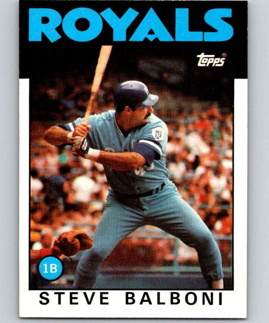 1986 Topps #164 Steve Balboni Royals MLB Baseball Image 1