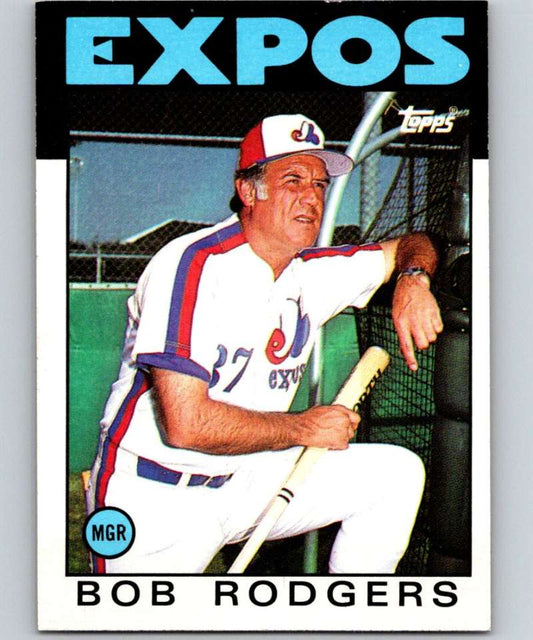 1986 Topps #171 Bob Rodgers Expos UER MLB Baseball