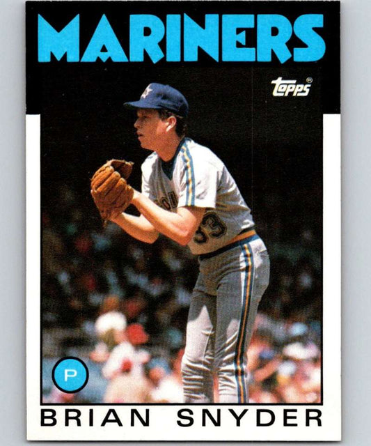 1986 Topps #174 Brian Snyder Mariners MLB Baseball Image 1