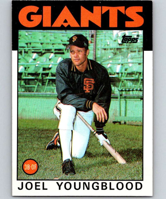 1986 Topps #177 Joel Youngblood Giants MLB Baseball Image 1