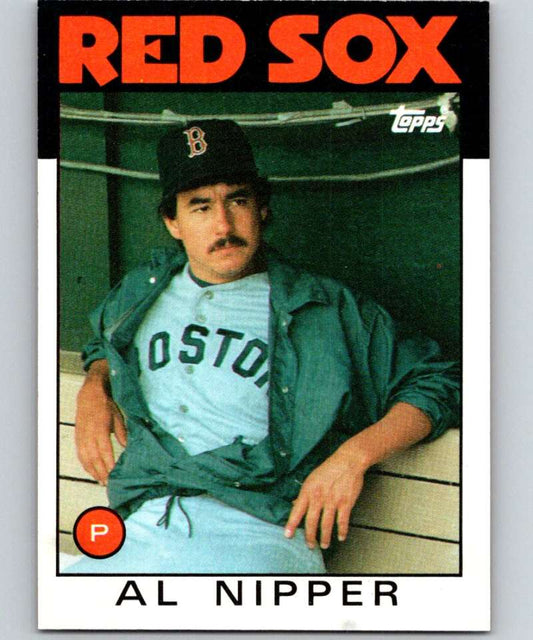 1986 Topps #181 Al Nipper Red Sox MLB Baseball Image 1