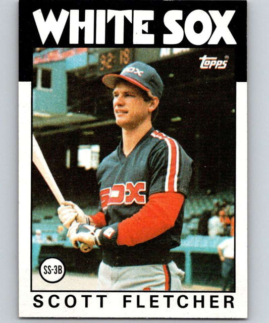 1986 Topps #187 Scott Fletcher White Sox MLB Baseball Image 1