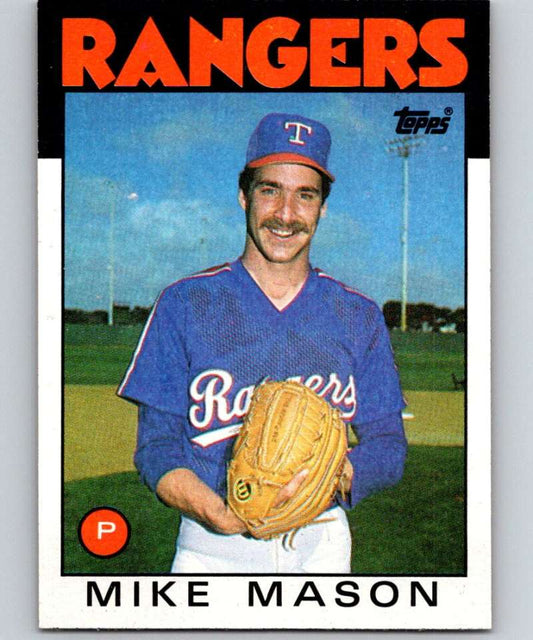 1986 Topps #189 Mike Mason Rangers MLB Baseball Image 1