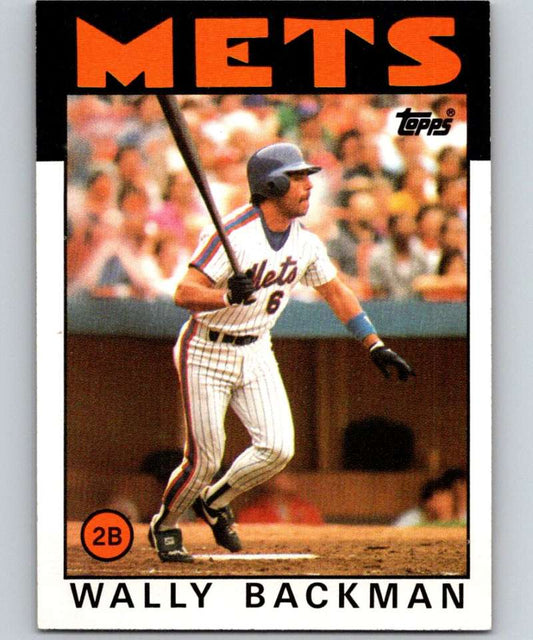 1986 Topps #191 Wally Backman Mets MLB Baseball Image 1