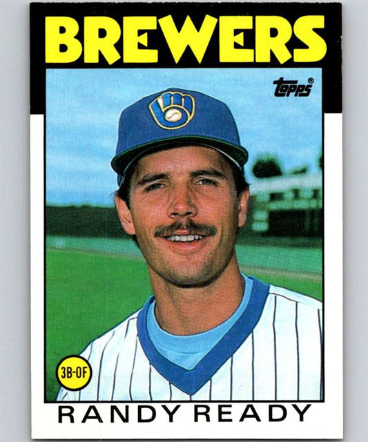 1986 Topps #209 Randy Ready Brewers MLB Baseball Image 1
