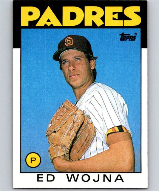 1986 Topps #211 Ed Wojna Padres MLB Baseball Image 1