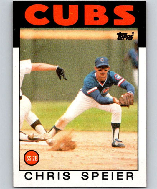 1986 Topps #212 Chris Speier Cubs MLB Baseball Image 1