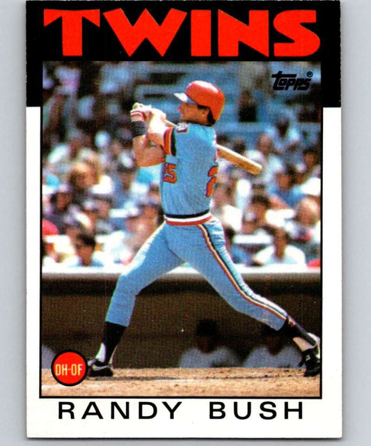 1986 Topps #214 Randy Bush Twins MLB Baseball Image 1