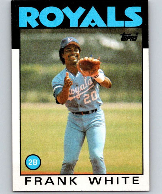1986 Topps #215 Frank White Royals MLB Baseball