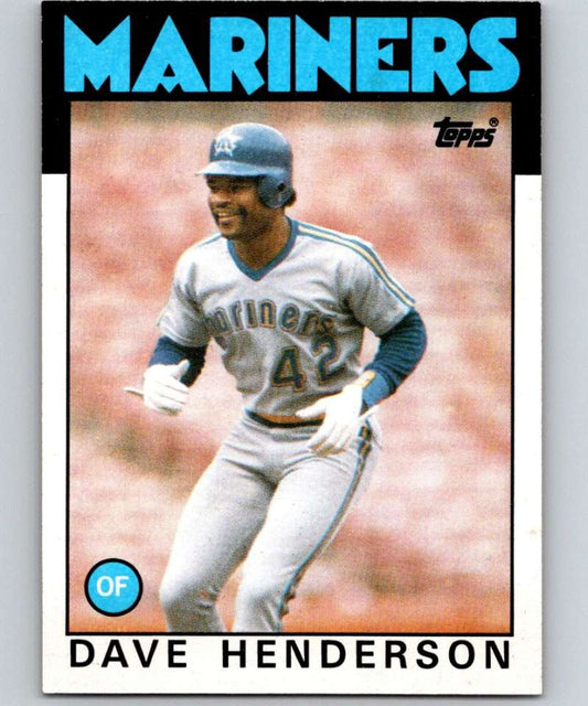 1986 Topps #221 Dave Henderson Mariners MLB Baseball