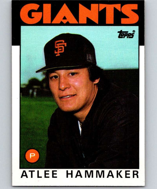 1986 Topps #223 Atlee Hammaker Giants MLB Baseball Image 1