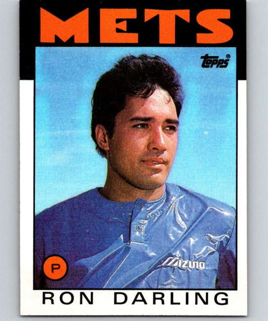 1986 Topps #225 Ron Darling Mets MLB Baseball Image 1