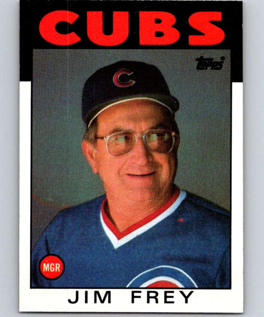 1986 Topps #231 Jim Frey Cubs MG MLB Baseball