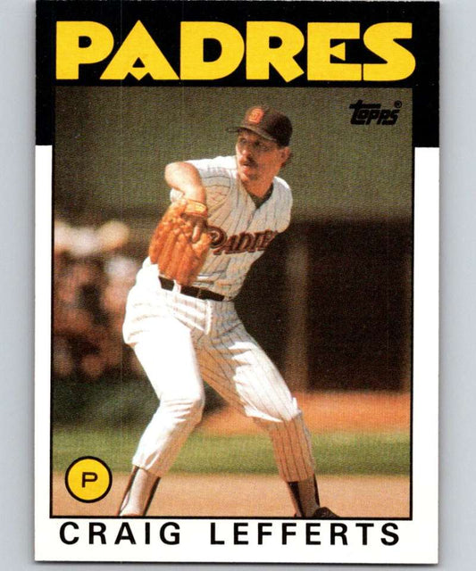 1986 Topps #244 Craig Lefferts Padres MLB Baseball Image 1