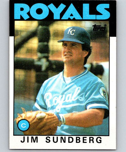 1986 Topps #245 Jim Sundberg Royals MLB Baseball Image 1