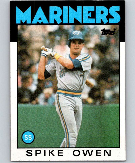1986 Topps #248 Spike Owen Mariners MLB Baseball Image 1