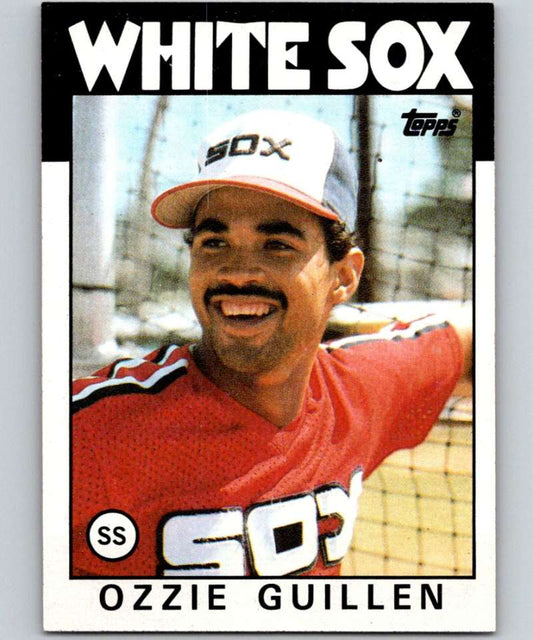 1986 Topps #254 Ozzie Guillen RC Rookie White Sox MLB Baseball Image 1