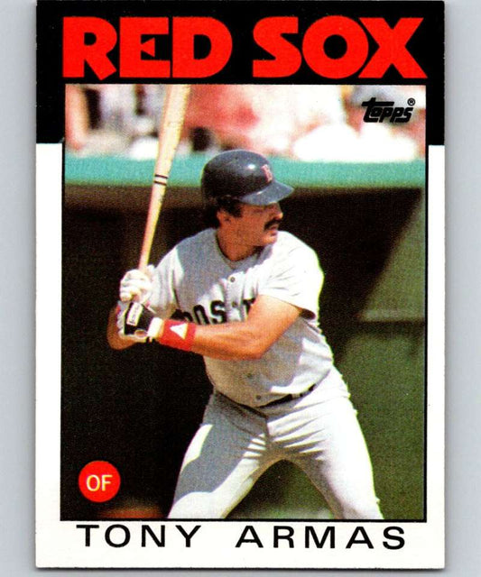 1986 Topps #255 Tony Armas Red Sox MLB Baseball Image 1