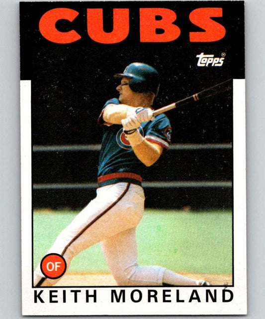 1986 Topps #266 Keith Moreland Cubs MLB Baseball Image 1