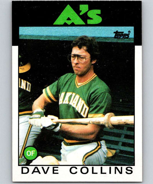 1986 Topps #271 Dave Collins Athletics MLB Baseball Image 1