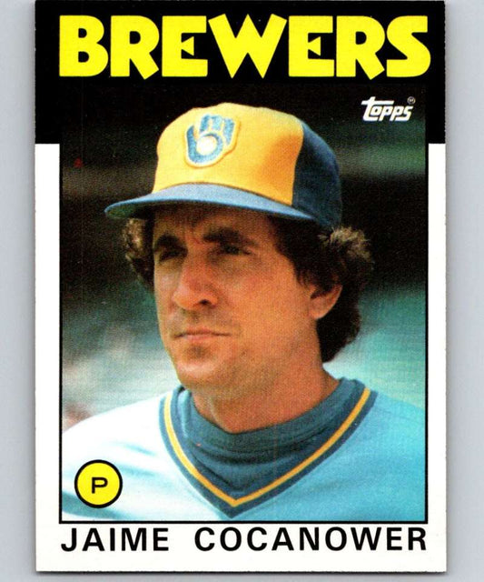 1986 Topps #277 Jaime Cocanower Brewers MLB Baseball Image 1