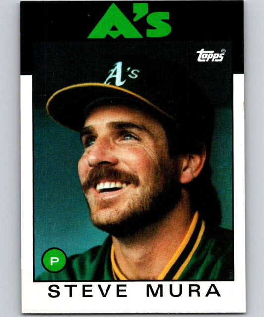 1986 Topps #281 Steve Mura Athletics MLB Baseball Image 1