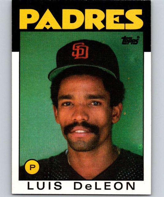 1986 Topps #286 Luis DeLeon Padres MLB Baseball Image 1