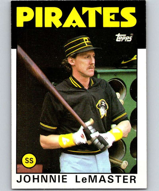 1986 Topps #289 Johnnie LeMaster Pirates MLB Baseball Image 1