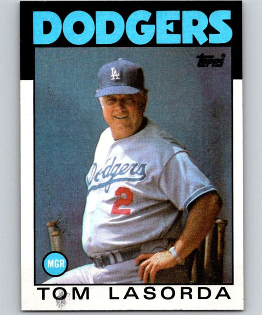 1986 Topps #291 Tommy Lasorda Dodgers MG MLB Baseball