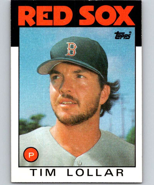1986 Topps #297 Tim Lollar Red Sox MLB Baseball Image 1