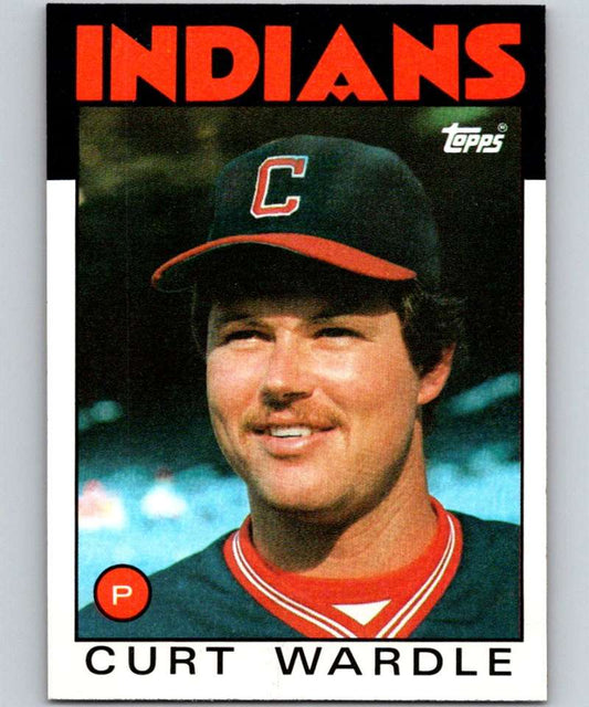 1986 Topps #303 Curt Wardle Indians MLB Baseball Image 1