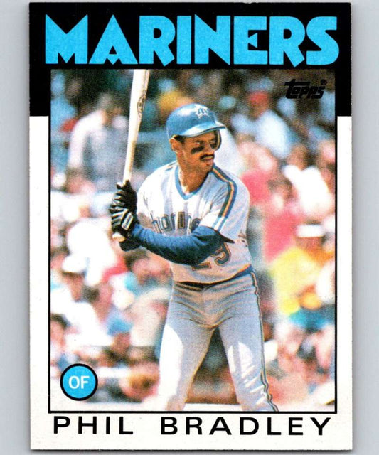 1986 Topps #305 Phil Bradley Mariners MLB Baseball