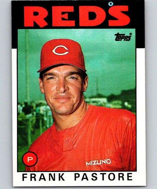 1986 Topps #314 Frank Pastore Reds MLB Baseball Image 1
