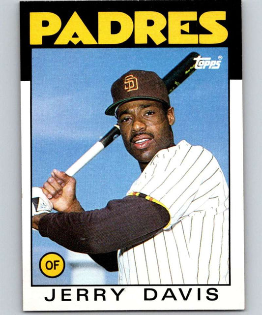 1986 Topps #323 Jerry Davis Padres MLB Baseball Image 1